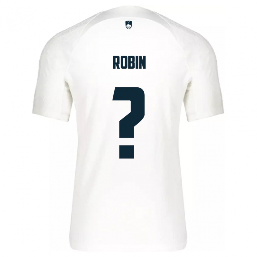 Hombre Camiseta Eslovenia Jaka Robin #0 Blanco 1ª Equipación 24-26 La Camisa