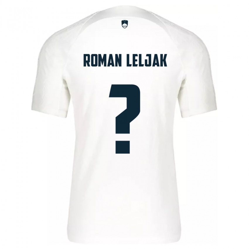 Hombre Camiseta Eslovenia Nejc Roman Leljak #0 Blanco 1ª Equipación 24-26 La Camisa