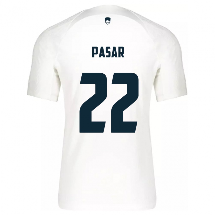 Hombre Camiseta Eslovenia Melania Pasar #22 Blanco 1ª Equipación 24-26 La Camisa