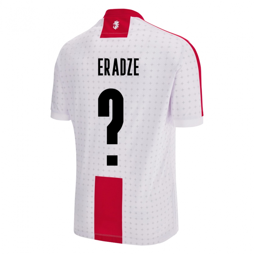 Hombre Camiseta Georgia Zurab Eradze #0 Blanco 1ª Equipación 24-26 La Camisa