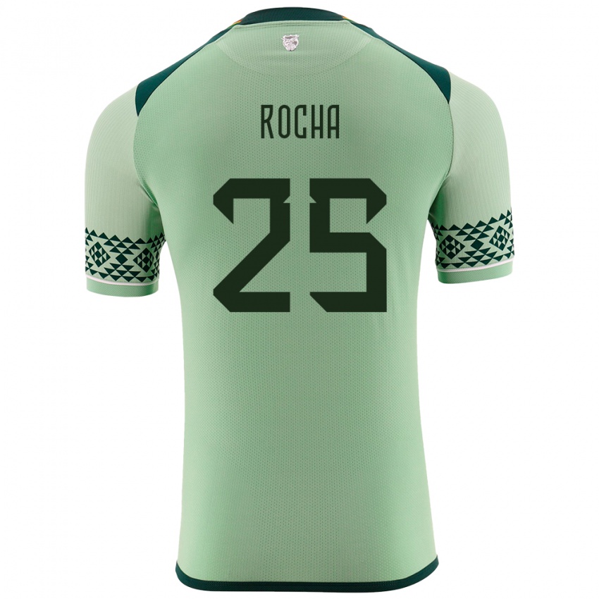 Hombre Camiseta Bolivia Yomar Rocha #25 Verde Claro 1ª Equipación 24-26 La Camisa