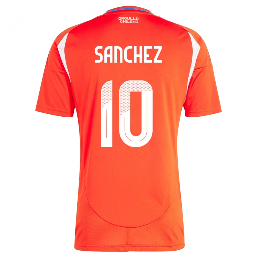 Hombre Camiseta Chile Alexis Sánchez #10 Rojo 1ª Equipación 24-26 La Camisa