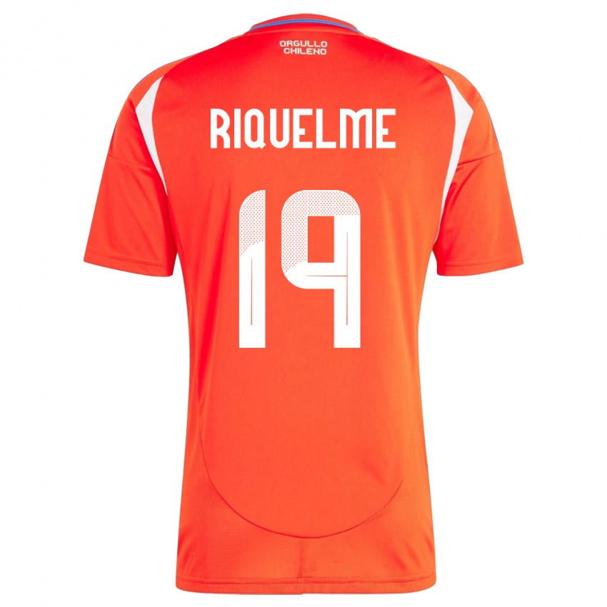 Hombre Camiseta Chile Benjamín Riquelme #19 Rojo 1ª Equipación 24-26 La Camisa