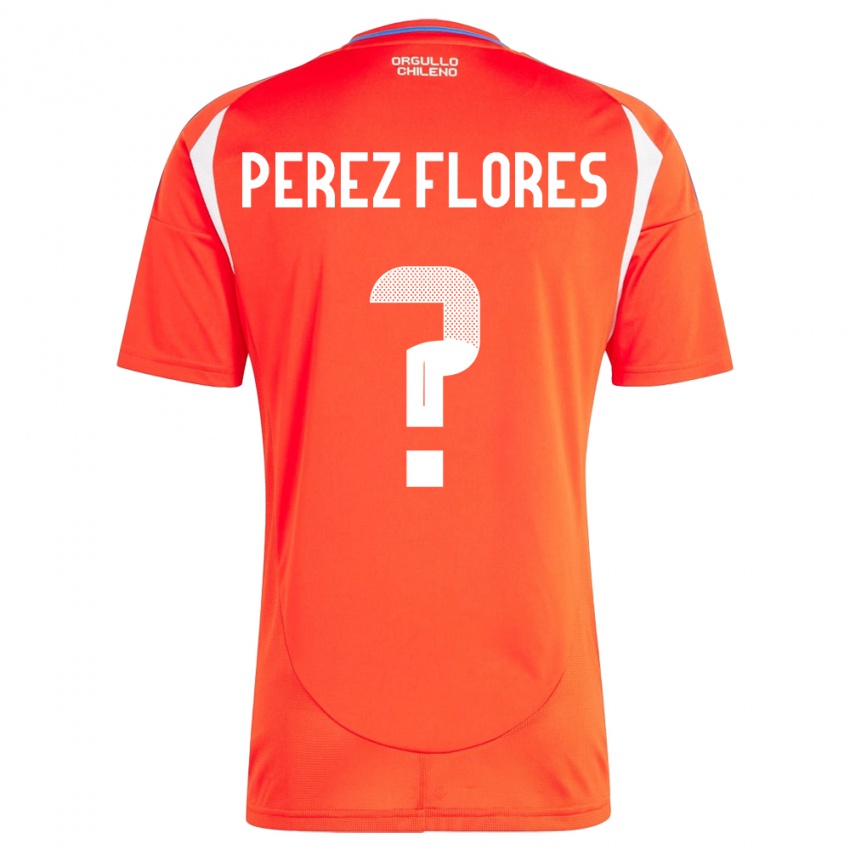 Hombre Camiseta Chile Benjamín Pérez Flores #0 Rojo 1ª Equipación 24-26 La Camisa