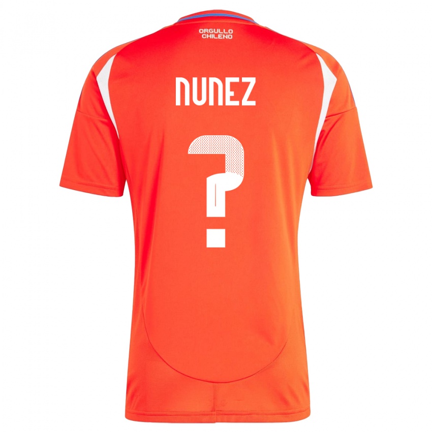 Hombre Camiseta Chile Renato Nuñez #0 Rojo 1ª Equipación 24-26 La Camisa