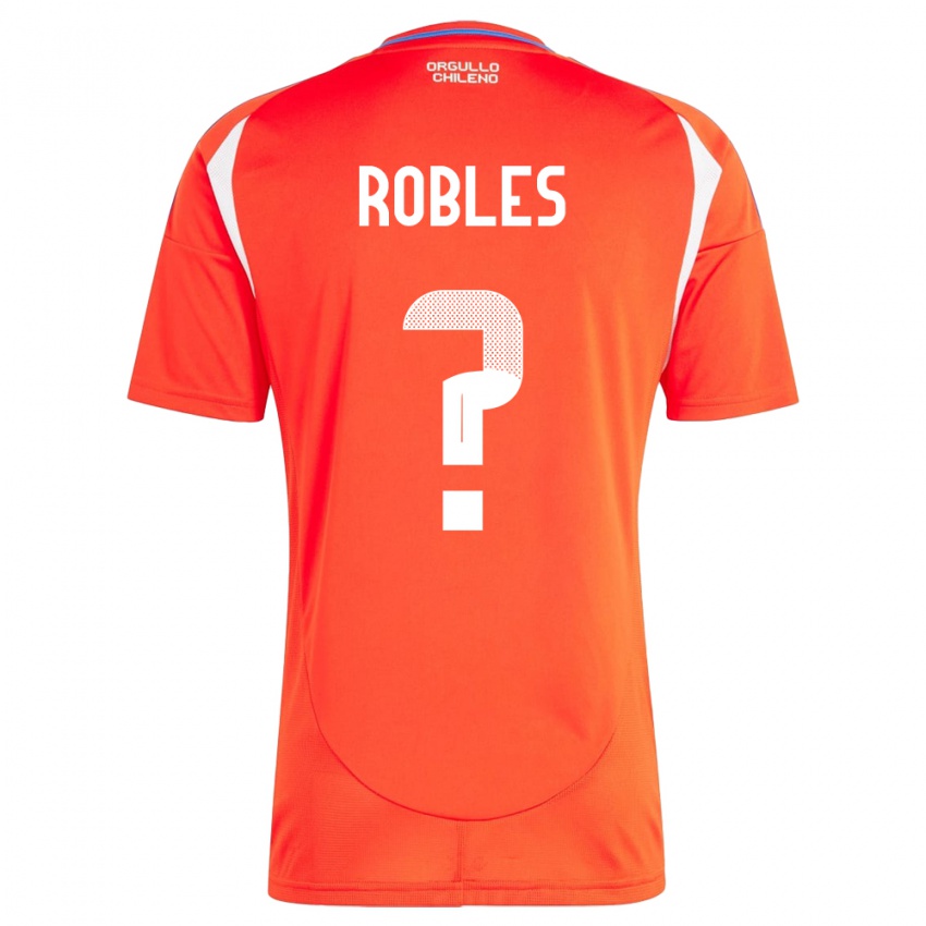 Hombre Camiseta Chile Diego Robles #0 Rojo 1ª Equipación 24-26 La Camisa