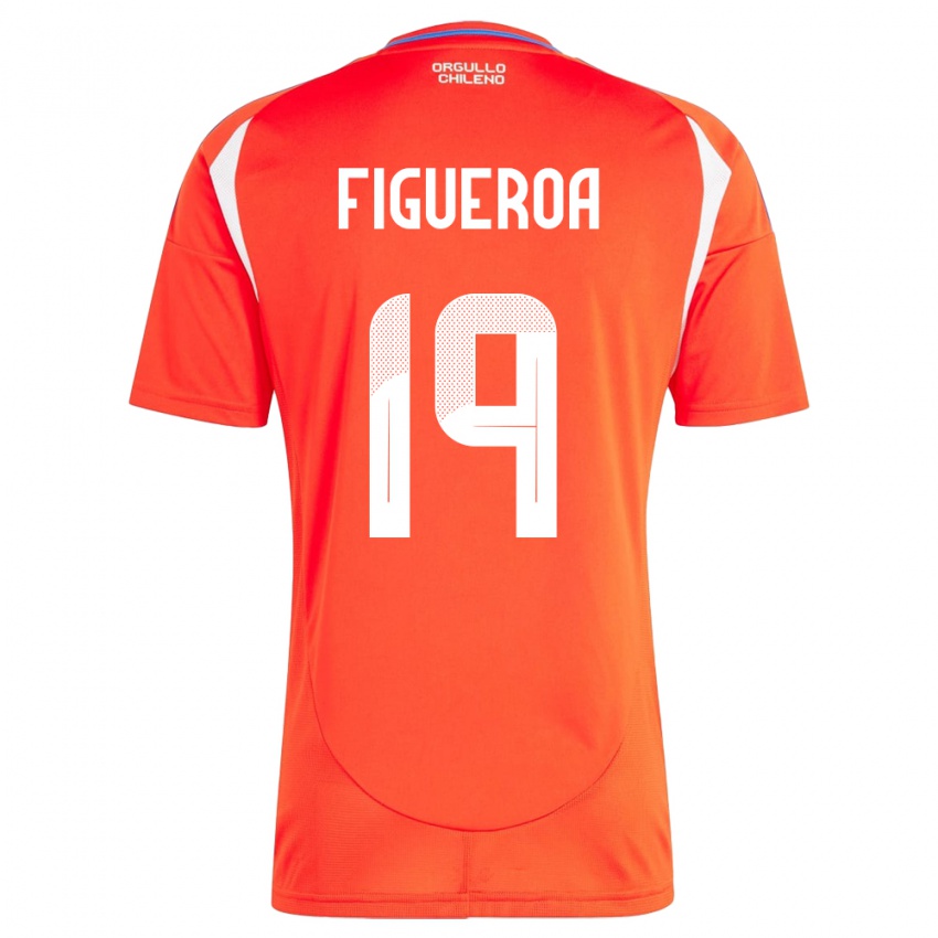 Hombre Camiseta Chile Catalina Figueroa #19 Rojo 1ª Equipación 24-26 La Camisa