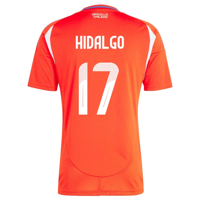 Hombre Camiseta Chile Fernanda Hidalgo #17 Rojo 1ª Equipación 24-26 La Camisa