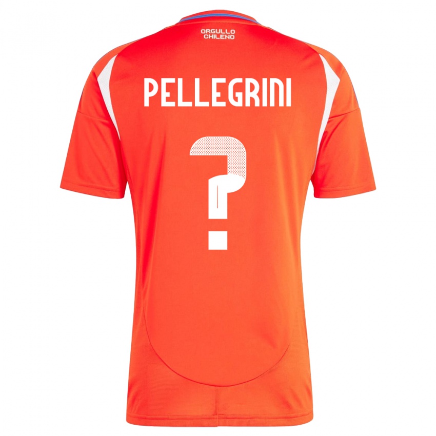 Hombre Camiseta Chile Maya Pellegrini #0 Rojo 1ª Equipación 24-26 La Camisa