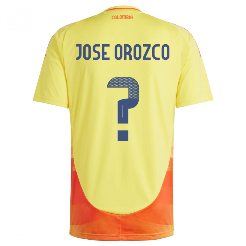 Hombre Camiseta Colombia Juan José Orozco #0 Amarillo 1ª Equipación 24-26 La Camisa