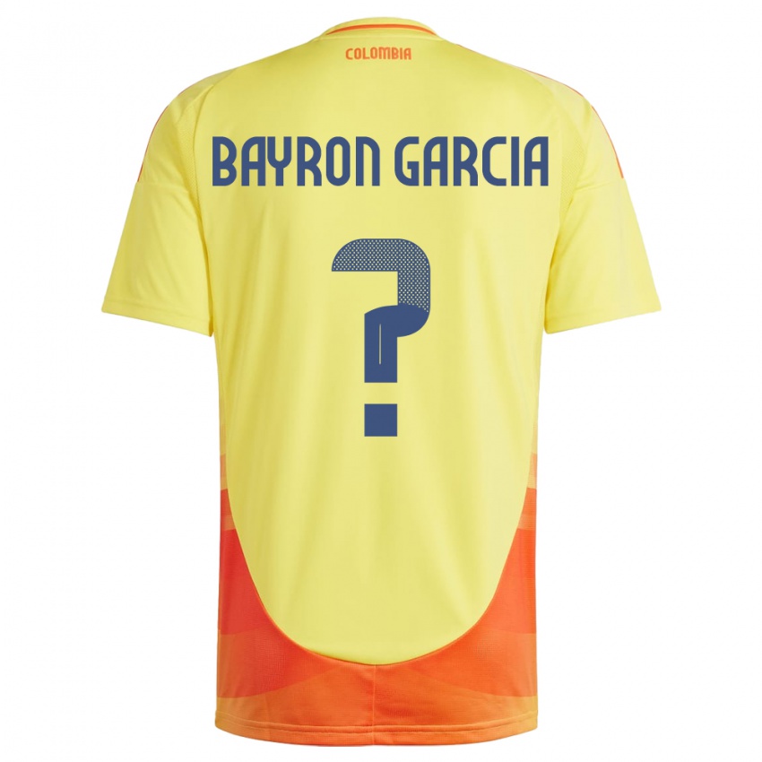 Hombre Camiseta Colombia Bayron García #0 Amarillo 1ª Equipación 24-26 La Camisa