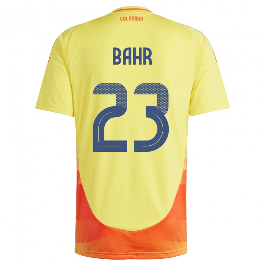 Hombre Camiseta Colombia Elexa Bahr #23 Amarillo 1ª Equipación 24-26 La Camisa