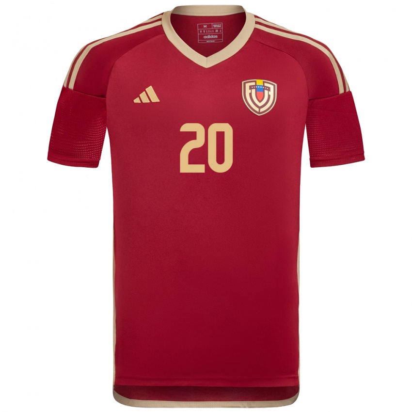 Hombre Camiseta Venezuela Luis Balbo #20 Borgoña 1ª Equipación 24-26 La Camisa