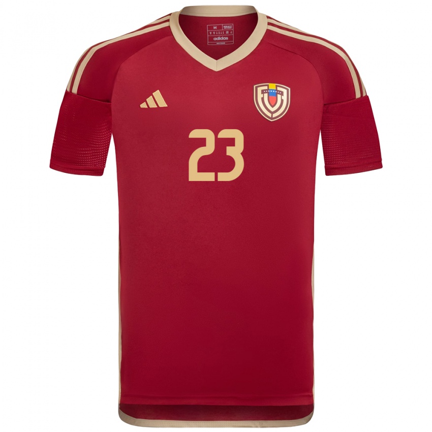 Hombre Camiseta Venezuela Salomón Rondón #23 Borgoña 1ª Equipación 24-26 La Camisa