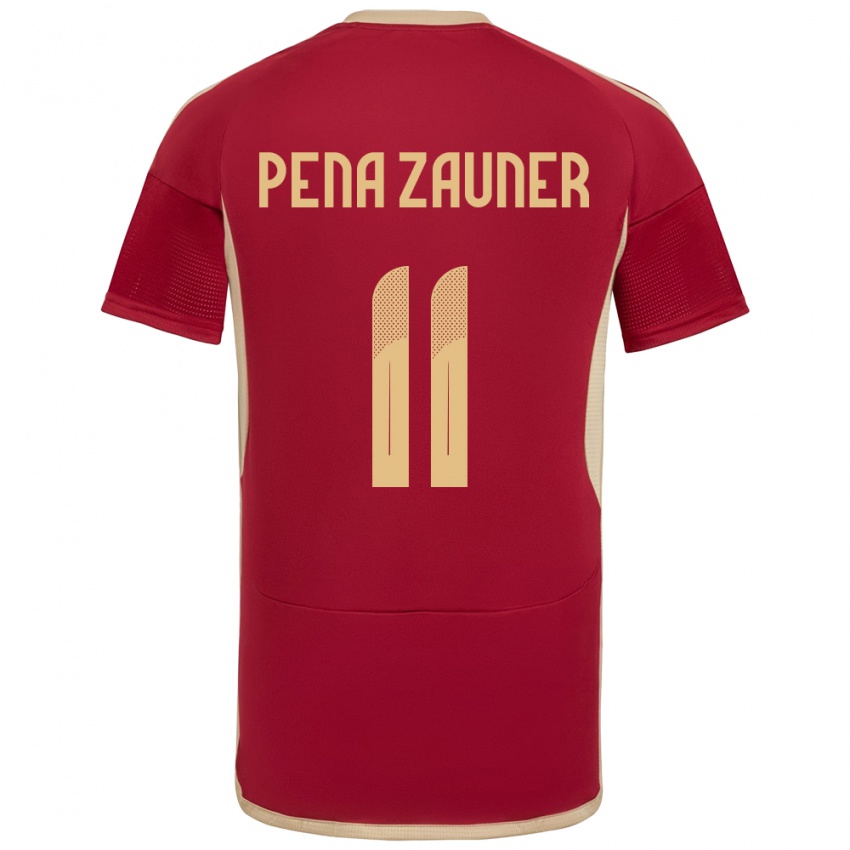 Hombre Camiseta Venezuela Enrique Peña Zauner #11 Borgoña 1ª Equipación 24-26 La Camisa