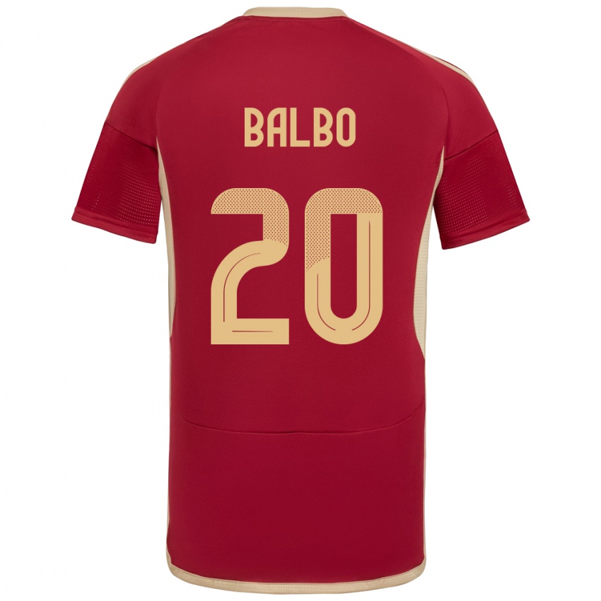 Hombre Camiseta Venezuela Luis Balbo #20 Borgoña 1ª Equipación 24-26 La Camisa