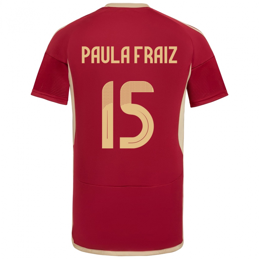 Hombre Camiseta Venezuela Ana Paula Fraiz #15 Borgoña 1ª Equipación 24-26 La Camisa