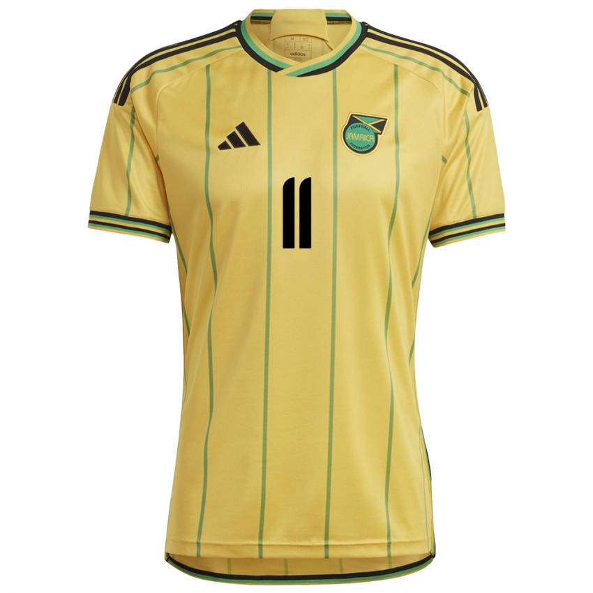 Hombre Camiseta Jamaica Destiny Powell #11 Amarillo 1ª Equipación 24-26 La Camisa