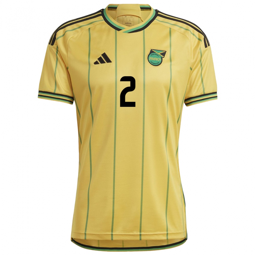 Hombre Camiseta Jamaica Dexter Lembikisa #2 Amarillo 1ª Equipación 24-26 La Camisa