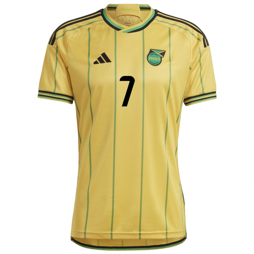 Hombre Camiseta Jamaica Shanise Buckley #7 Amarillo 1ª Equipación 24-26 La Camisa