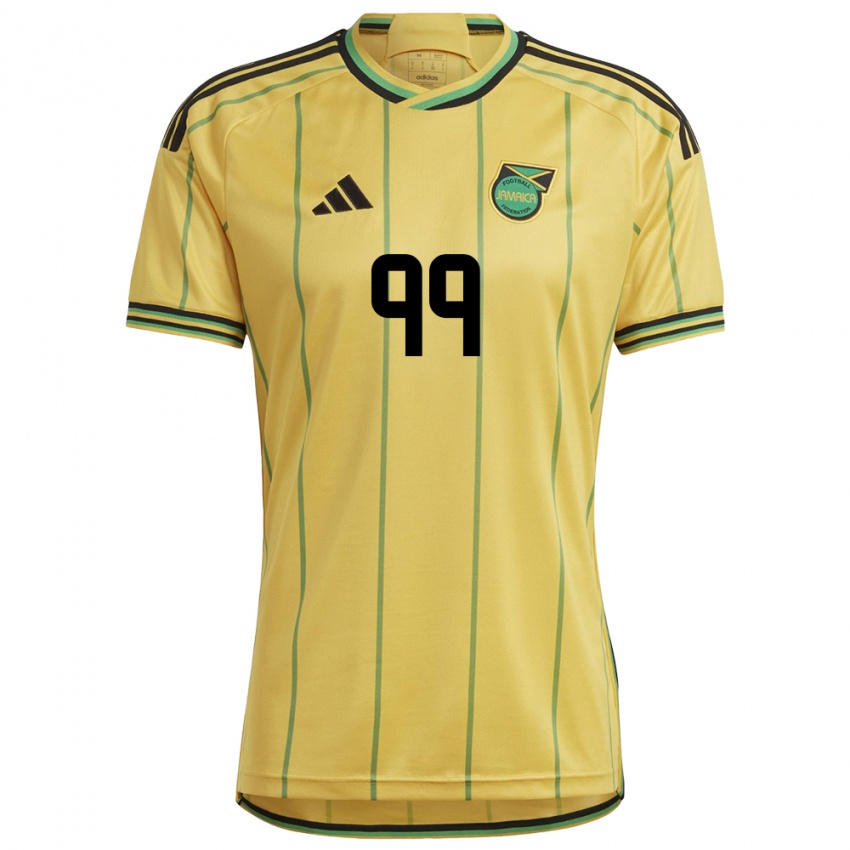 Hombre Camiseta Jamaica Malikae Dayes #99 Amarillo 1ª Equipación 24-26 La Camisa