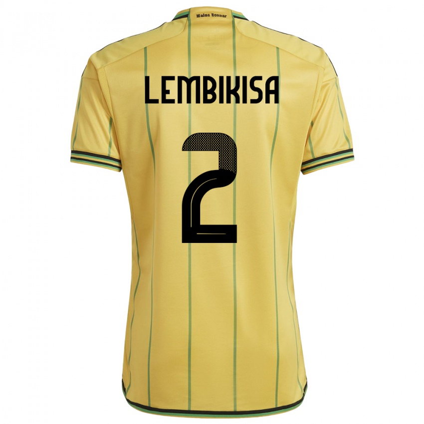 Hombre Camiseta Jamaica Dexter Lembikisa #2 Amarillo 1ª Equipación 24-26 La Camisa