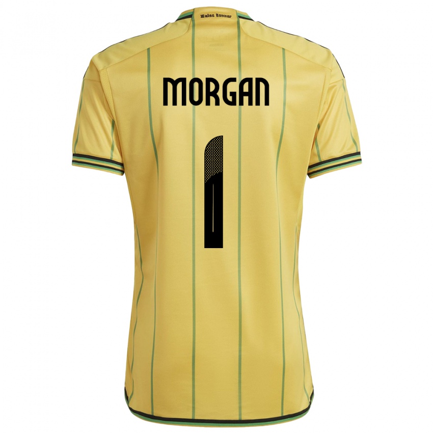 Hombre Camiseta Jamaica Aliyah Morgan #1 Amarillo 1ª Equipación 24-26 La Camisa