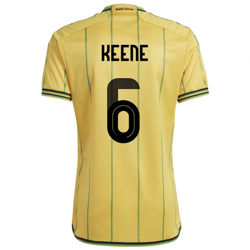 Hombre Camiseta Jamaica Alika Keene #6 Amarillo 1ª Equipación 24-26 La Camisa