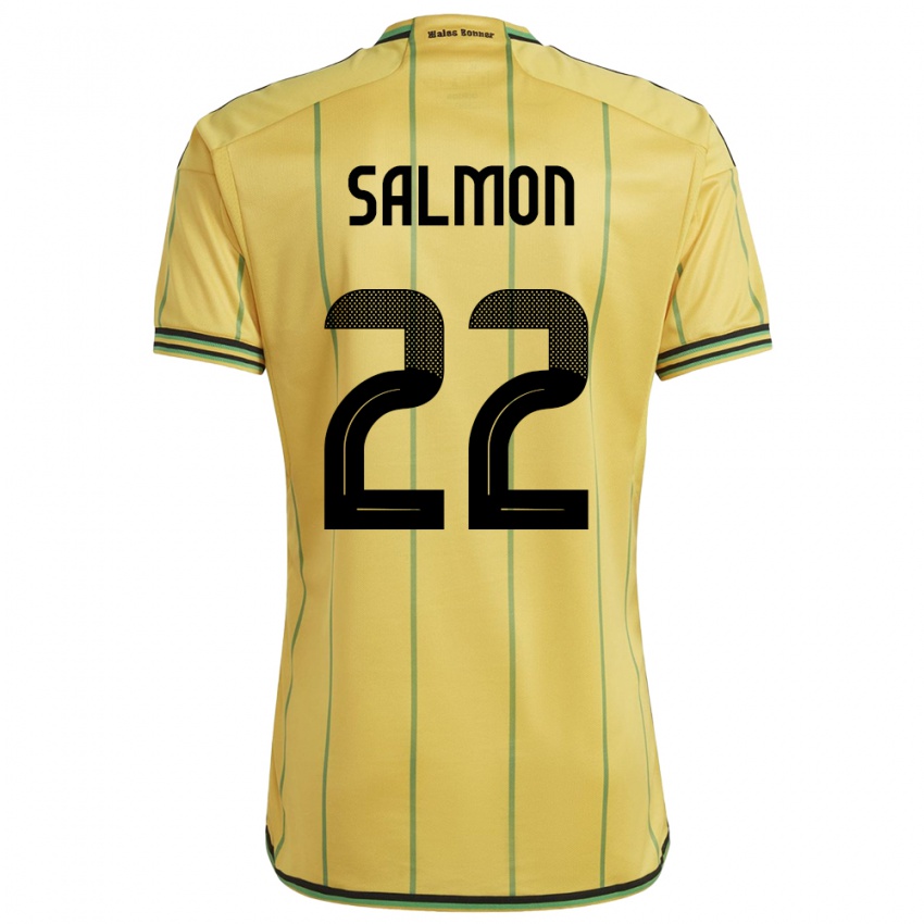 Hombre Camiseta Jamaica Christina Salmon #22 Amarillo 1ª Equipación 24-26 La Camisa