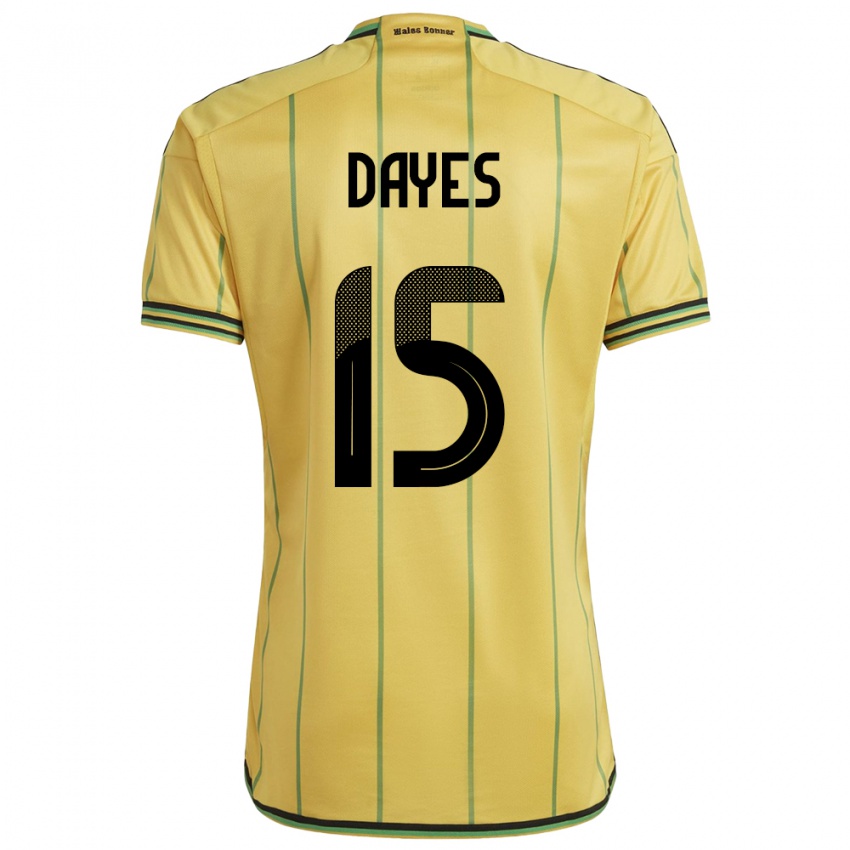 Hombre Camiseta Jamaica Mikayla Dayes #15 Amarillo 1ª Equipación 24-26 La Camisa