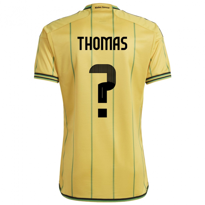 Hombre Camiseta Jamaica Kersha Thomas #0 Amarillo 1ª Equipación 24-26 La Camisa