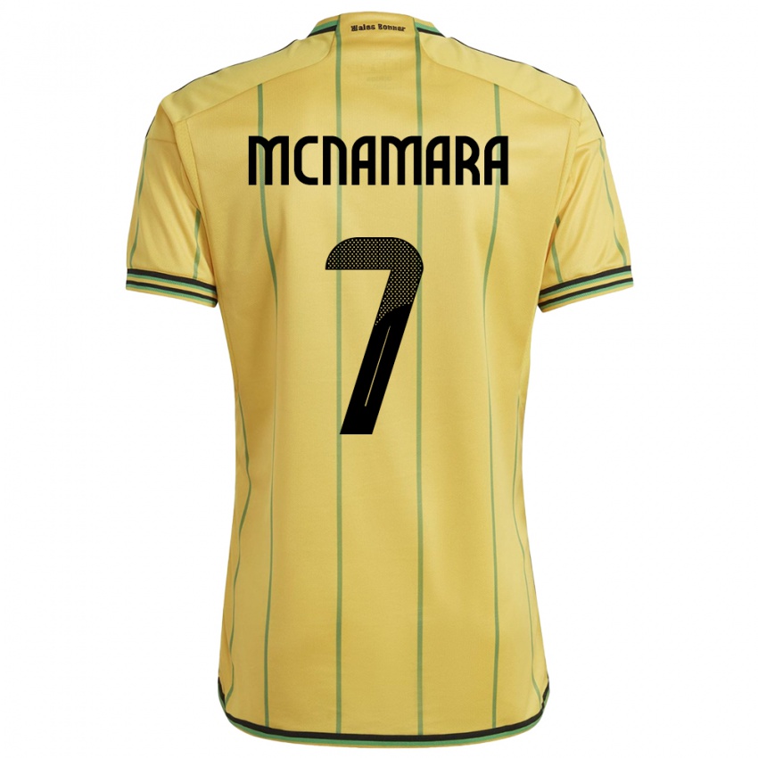 Hombre Camiseta Jamaica Peyton Mcnamara #7 Amarillo 1ª Equipación 24-26 La Camisa