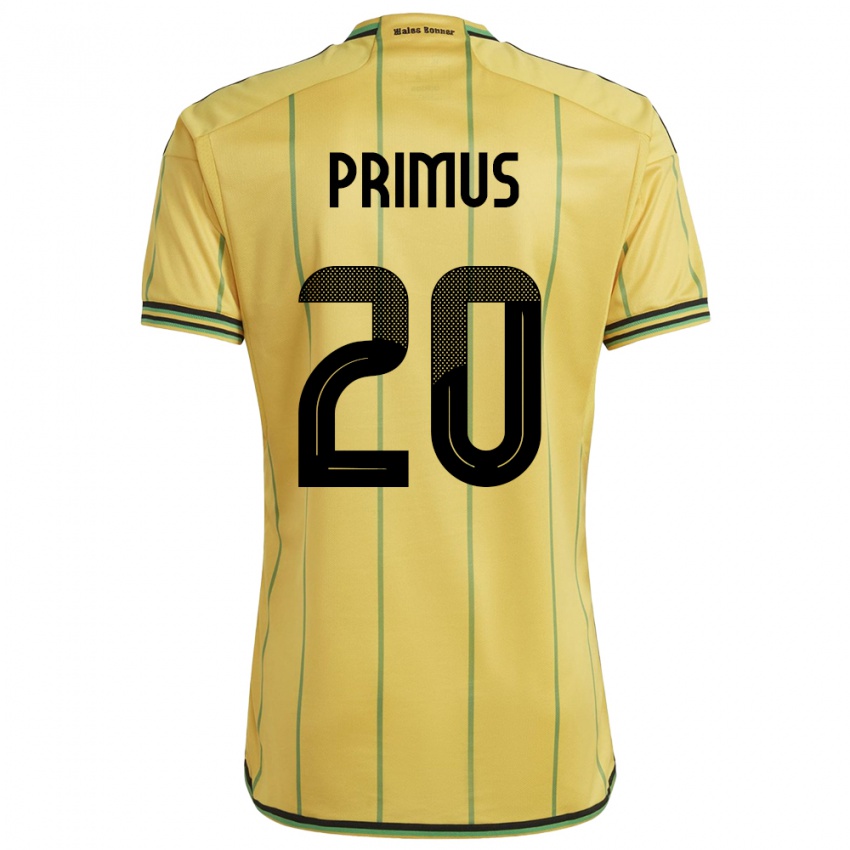 Hombre Camiseta Jamaica Atlanta Primus #20 Amarillo 1ª Equipación 24-26 La Camisa