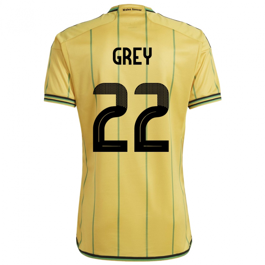 Hombre Camiseta Jamaica Mireya Grey #22 Amarillo 1ª Equipación 24-26 La Camisa