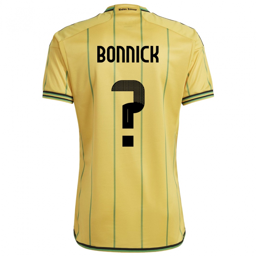 Hombre Camiseta Jamaica Sheyenne Bonnick #0 Amarillo 1ª Equipación 24-26 La Camisa