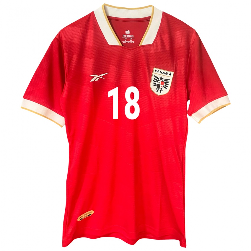 Hombre Camiseta Panamá Erika Hernández #18 Rojo 1ª Equipación 24-26 La Camisa