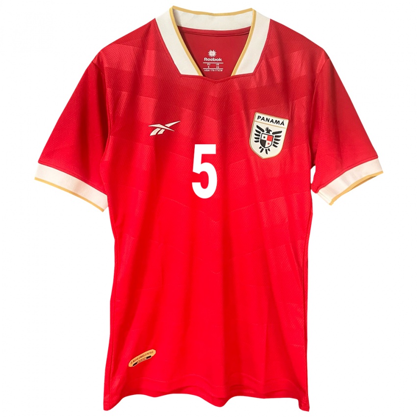 Hombre Camiseta Panamá Abdiel Ayarza #5 Rojo 1ª Equipación 24-26 La Camisa