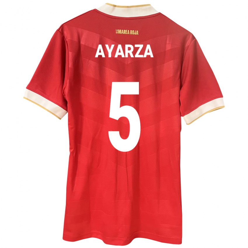 Hombre Camiseta Panamá Abdiel Ayarza #5 Rojo 1ª Equipación 24-26 La Camisa