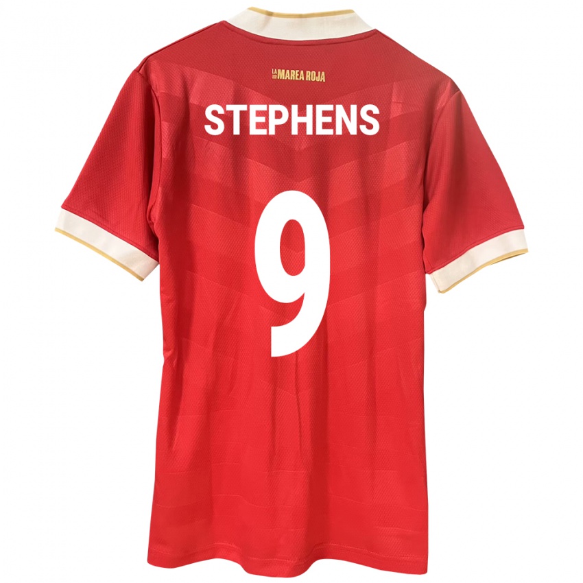 Hombre Camiseta Panamá Alfredo Stephens #9 Rojo 1ª Equipación 24-26 La Camisa