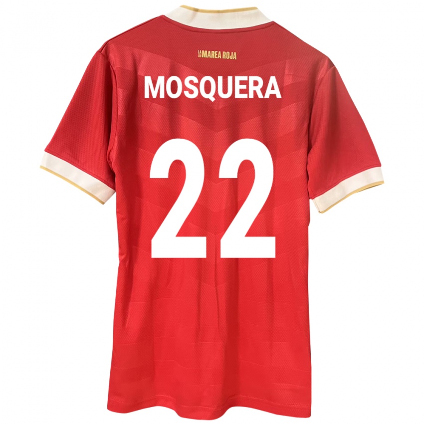 Hombre Camiseta Panamá Orlando Mosquera #22 Rojo 1ª Equipación 24-26 La Camisa