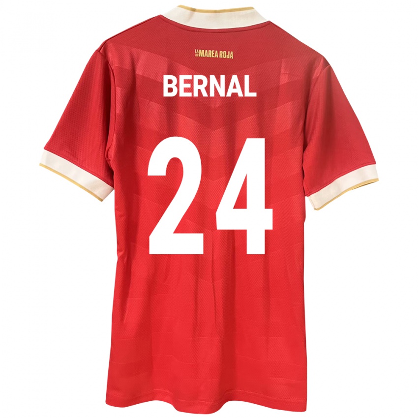 Hombre Camiseta Panamá Kevin Bernal #24 Rojo 1ª Equipación 24-26 La Camisa