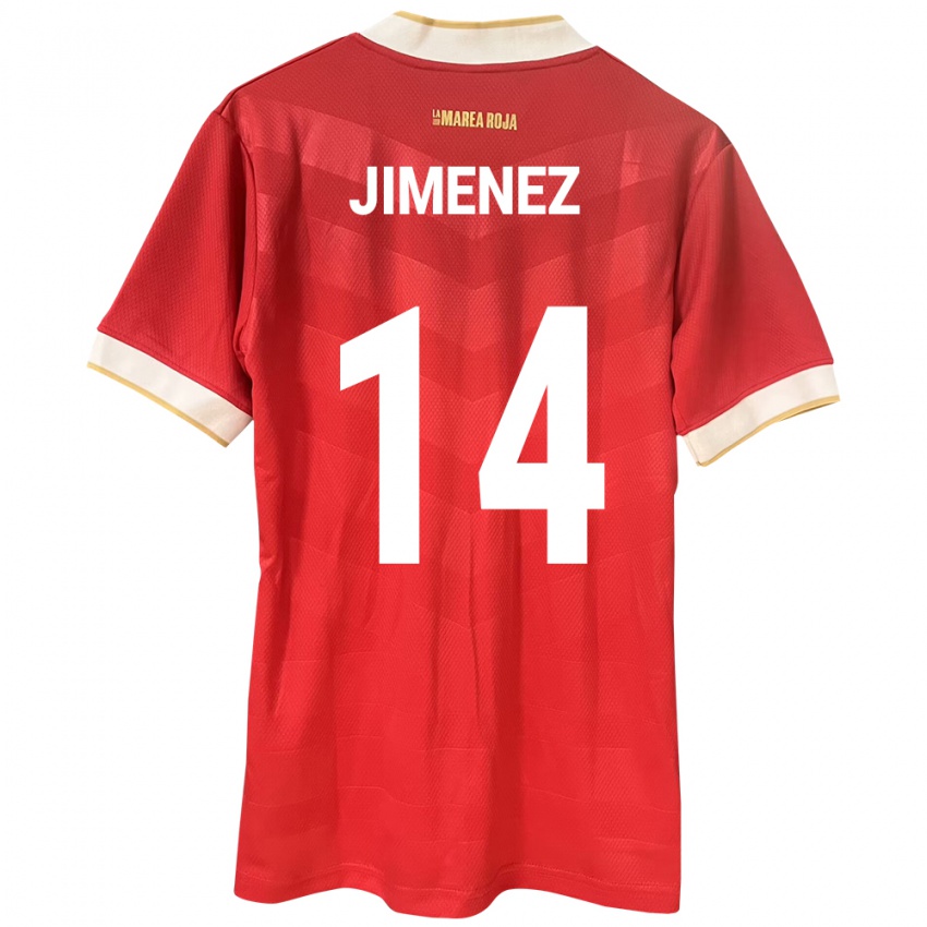 Hombre Camiseta Panamá Juan Jiménez #14 Rojo 1ª Equipación 24-26 La Camisa