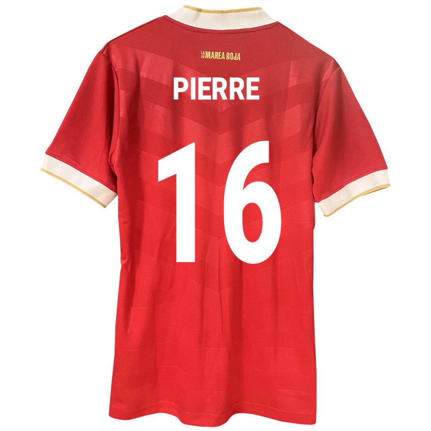 Hombre Camiseta Panamá Jael Pierre #16 Rojo 1ª Equipación 24-26 La Camisa