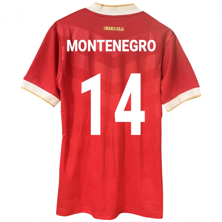 Hombre Camiseta Panamá Carmen Montenegro #14 Rojo 1ª Equipación 24-26 La Camisa