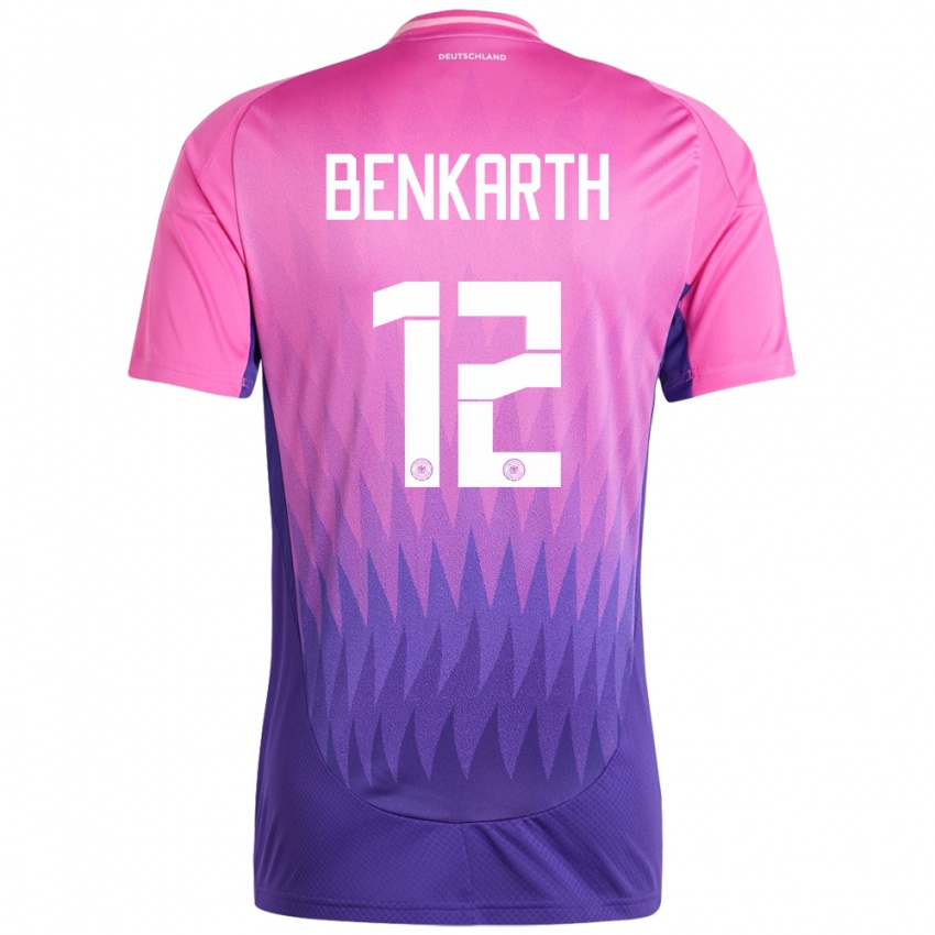 Hombre Camiseta Alemania Laura Benkarth #12 Rosado Morado 2ª Equipación 24-26 La Camisa