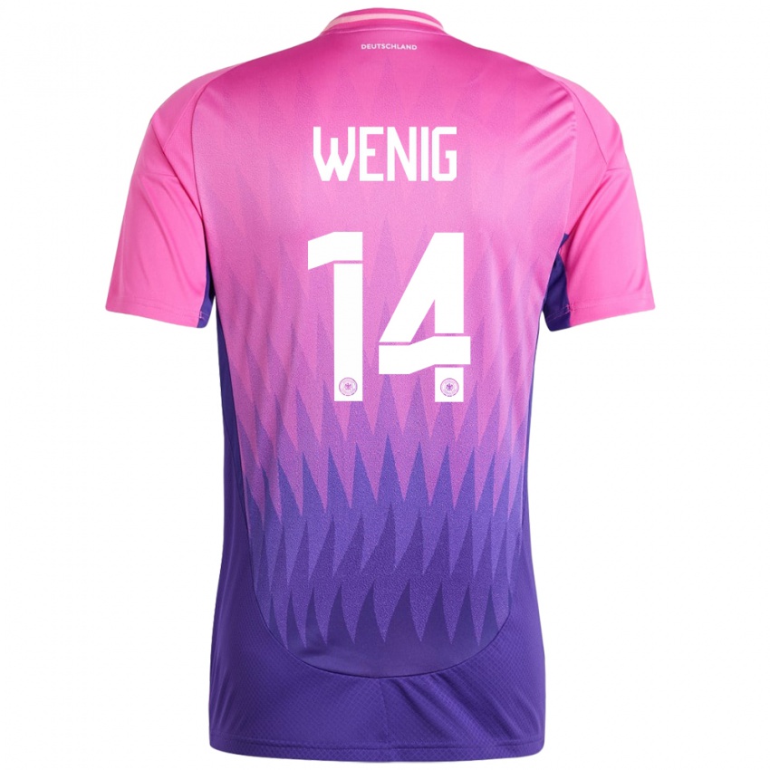 Hombre Camiseta Alemania Marcel Wenig #14 Rosado Morado 2ª Equipación 24-26 La Camisa