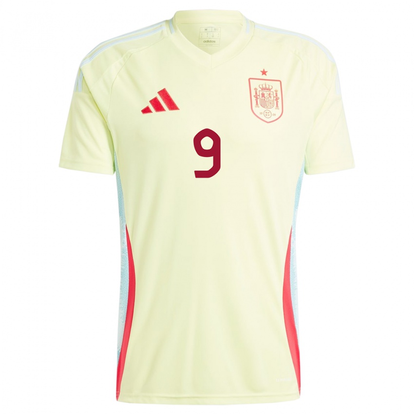 Hombre Camiseta España Mariona Caldentey #9 Amarillo 2ª Equipación 24-26 La Camisa