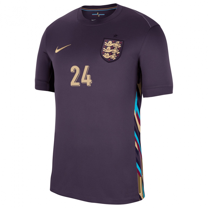 Hombre Camiseta Inglaterra Cole Palmer #24 Pasa Oscura 2ª Equipación 24-26 La Camisa