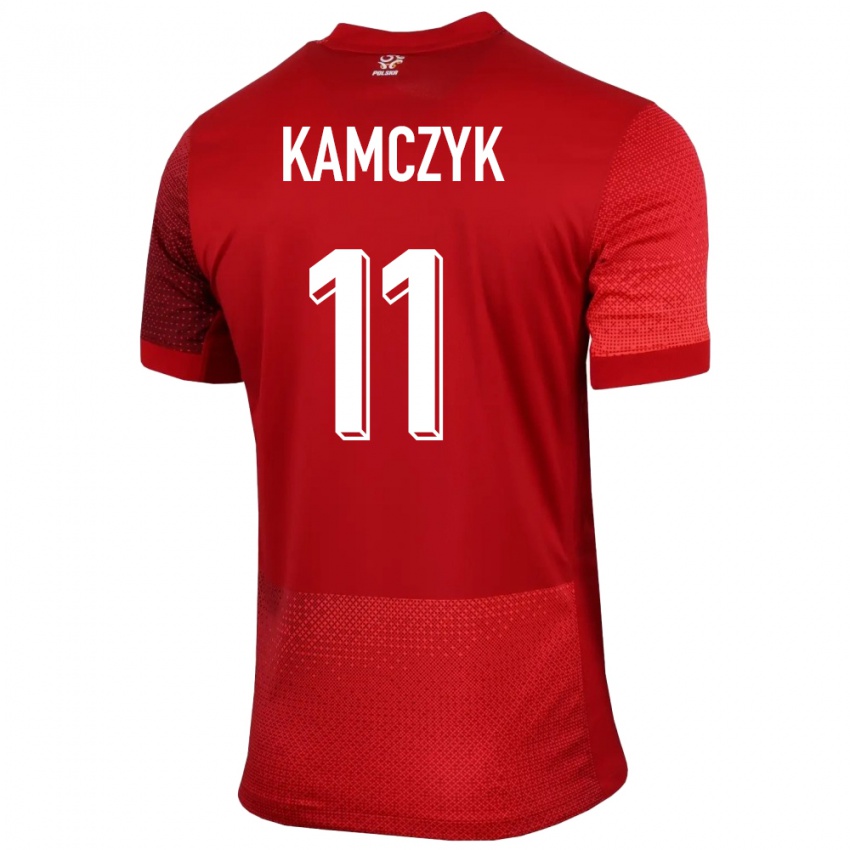 Hombre Camiseta Polonia Ewelina Kamczyk #11 Rojo 2ª Equipación 24-26 La Camisa