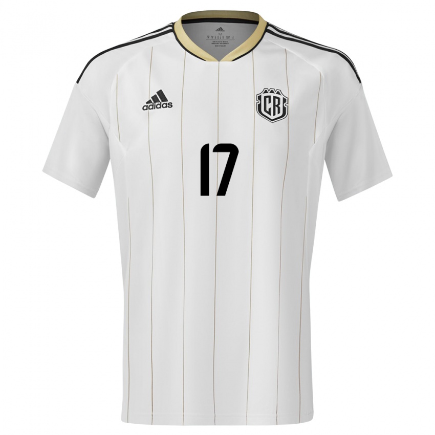 Hombre Camiseta Costa Rica Roan Wilson #17 Blanco 2ª Equipación 24-26 La Camisa